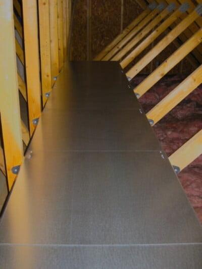 loft board metal shelving