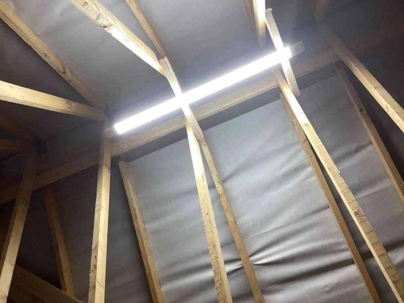 loft lighting installed in the loft idge